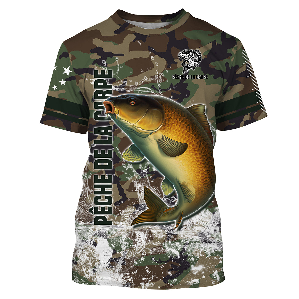 Fishing for Carp, Unique Fisherman Gift, Fishing Camouflage, T-shirt, Hoodie, UV-protected Clothing, Personalized Gift