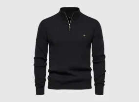 FitVille Men's Classy Stand Collar Pullover