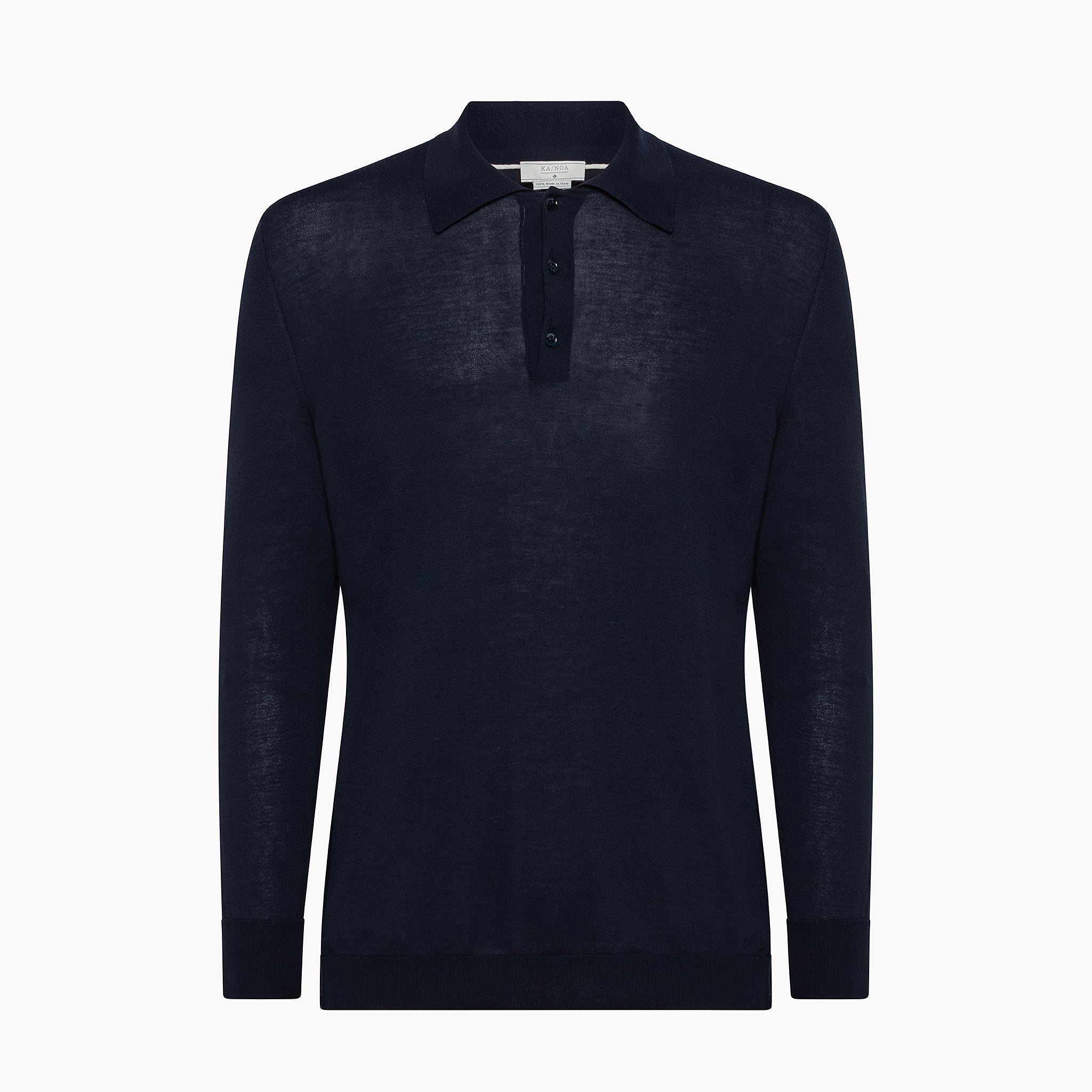 Florent long-sleeved knit shirt compact Egyptian cotton