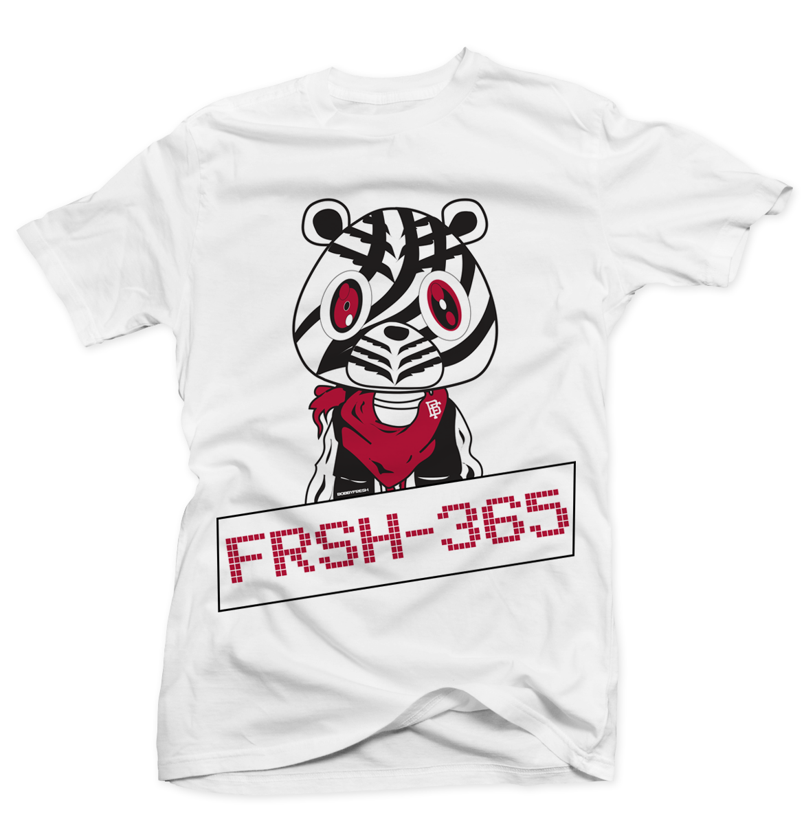 FRSH 365 White Tee (Zebras) - Best Price and Quality White Tee with Zebras