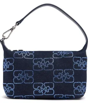 Ganni Small Butterfly Recycled Denim Pouch