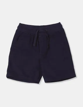 GAP Boys Navy Drawstring Waist Solid Twill Pull On Shorts - Trendy Boys' Shorts Online