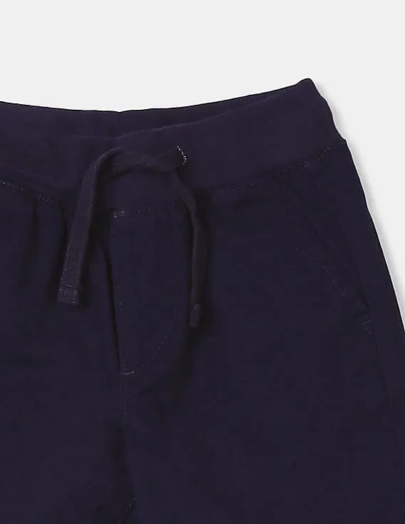 GAP Boys Navy Drawstring Waist Solid Twill Pull On Shorts - Trendy Boys' Shorts Online