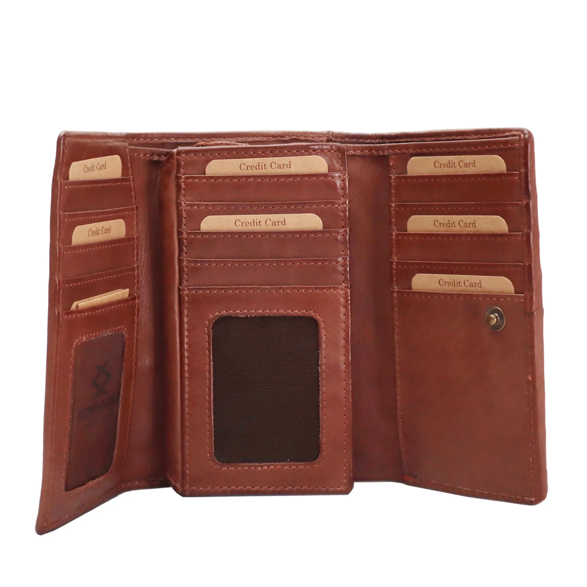 Genuine Leather Wallet - Cognac