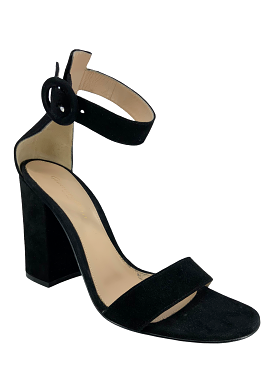 Gianvito Rossi Versilia 100 Suede Sandals, Size 8.