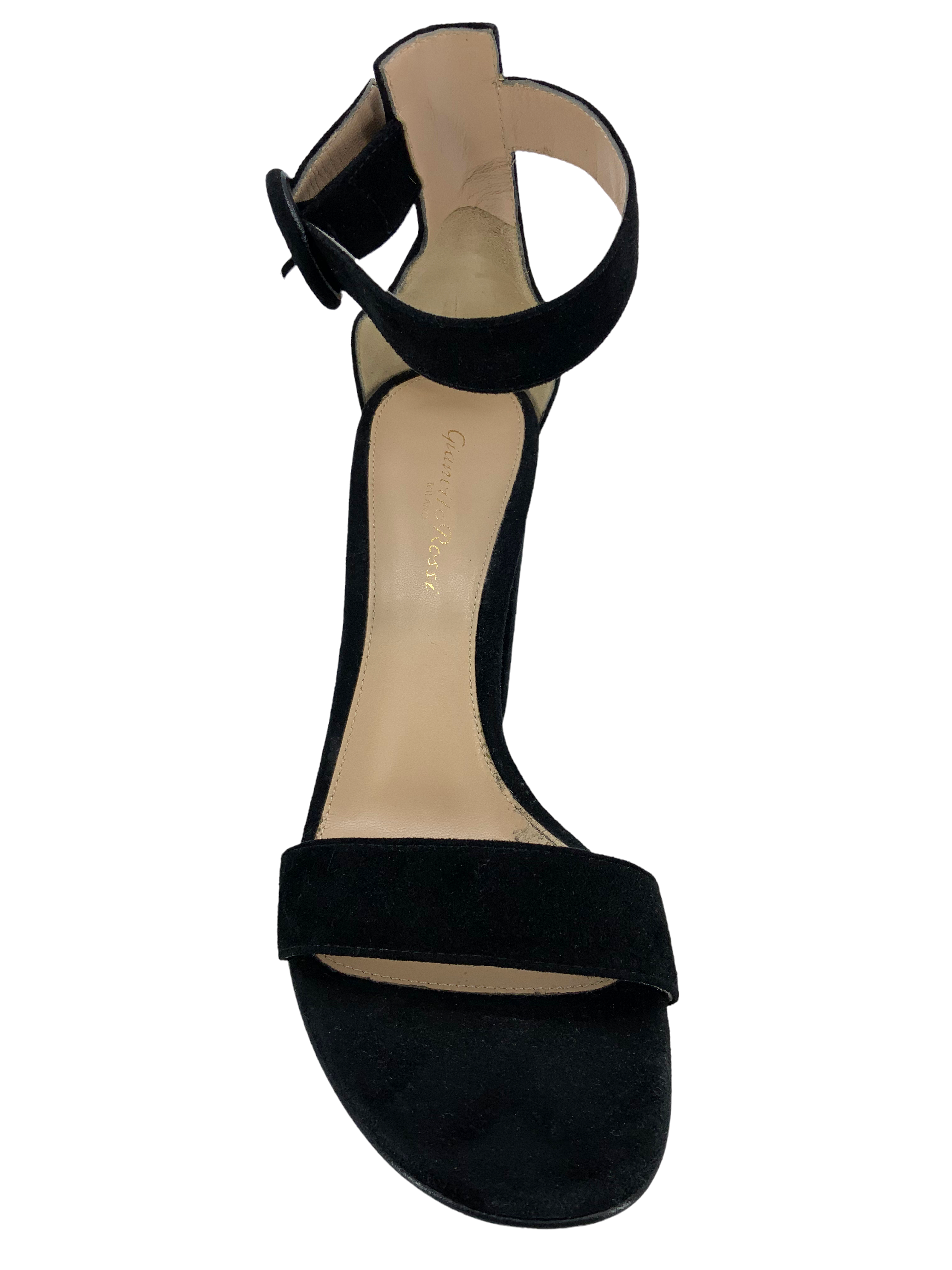 Gianvito Rossi Versilia 100 Suede Sandals, Size 8.