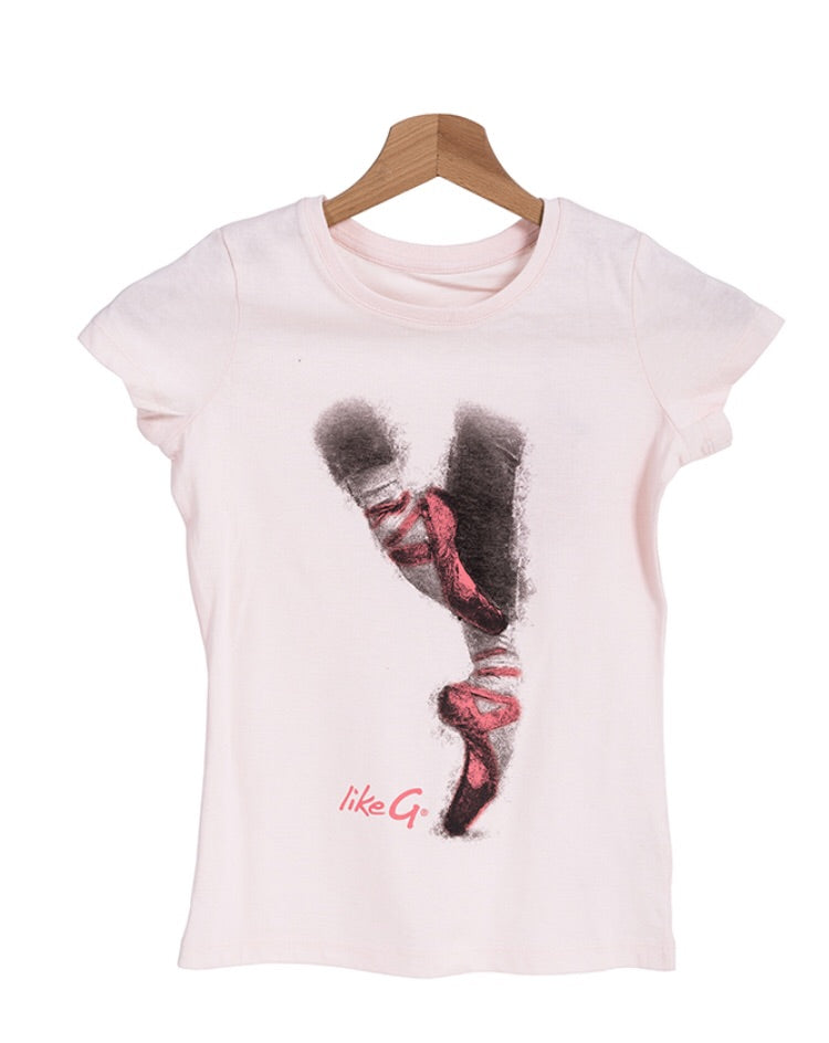 Girls Pink Slim Fit T Shirt