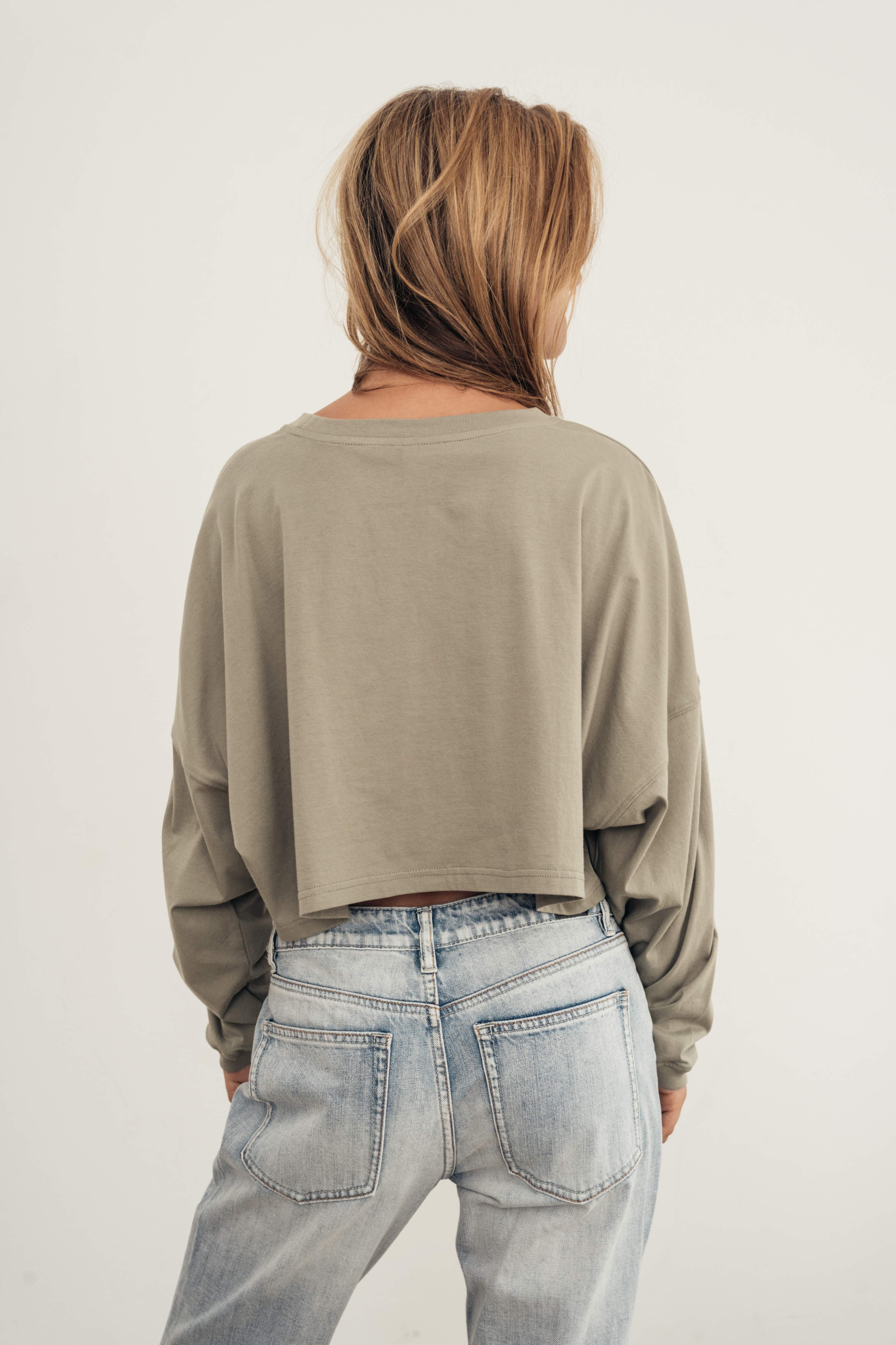 Green Moss Cropped T-Shirt.