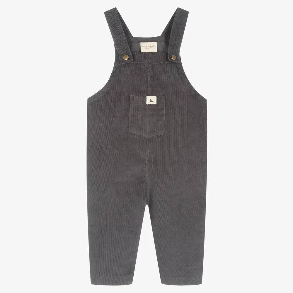 Gray Corduroy Overalls.