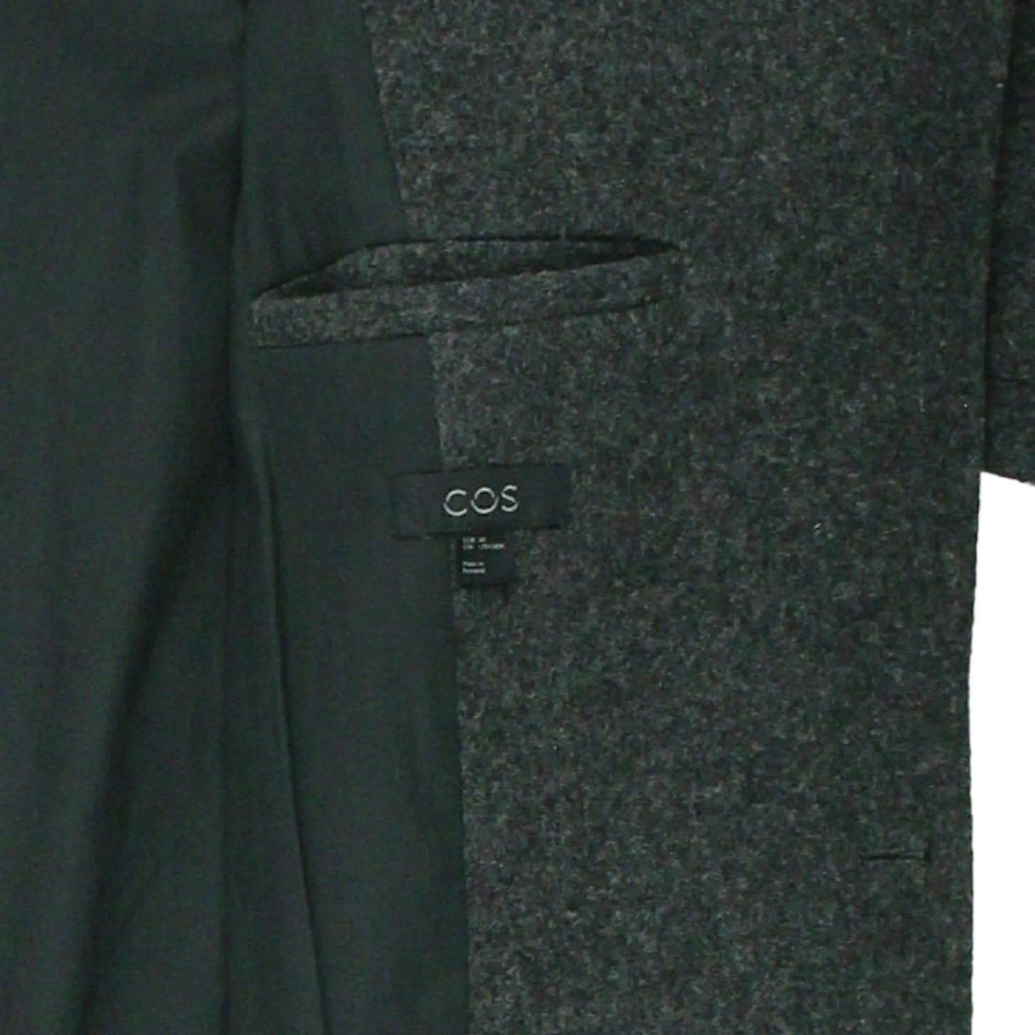 Grey Single Breasted Oversized Coat by COS