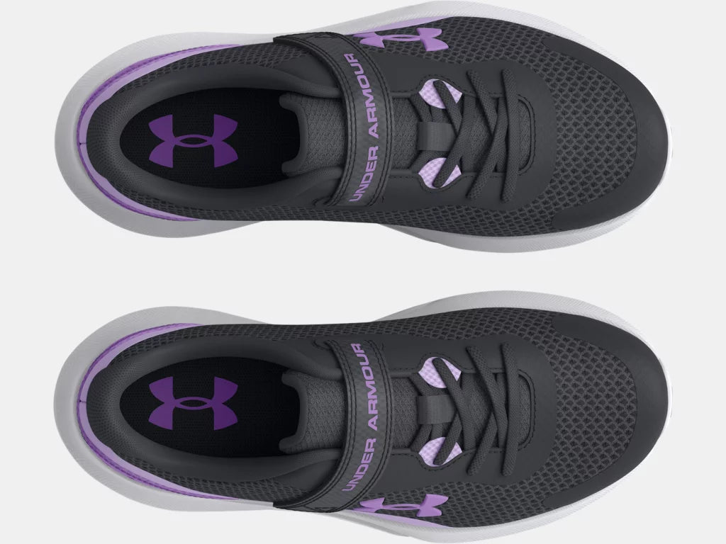 Grey/Purple Children's Sneaker - Under Armour Jet Surge 3 A/C