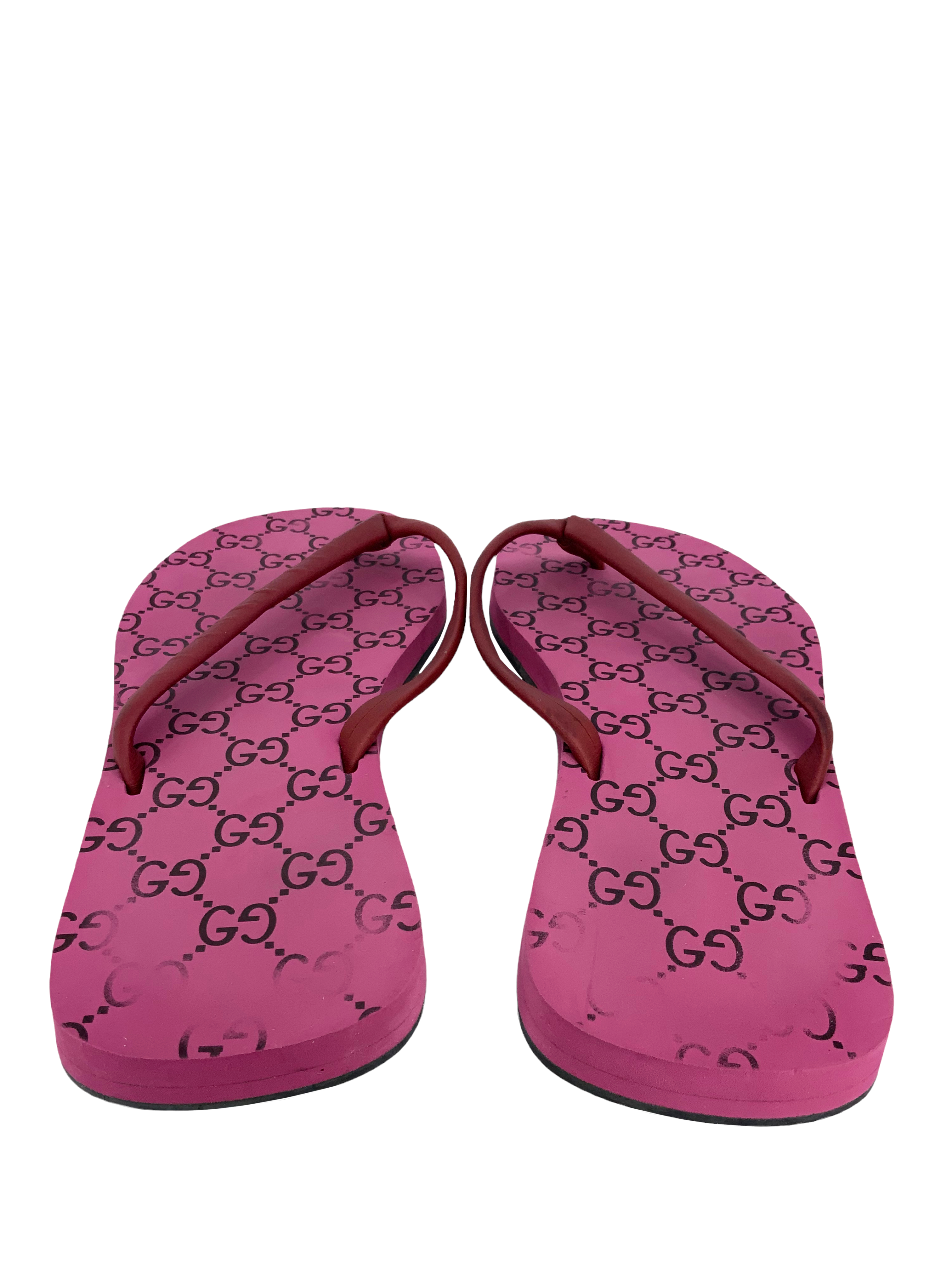 Gucci GG Monogram Flip Flop Sandals 9.5