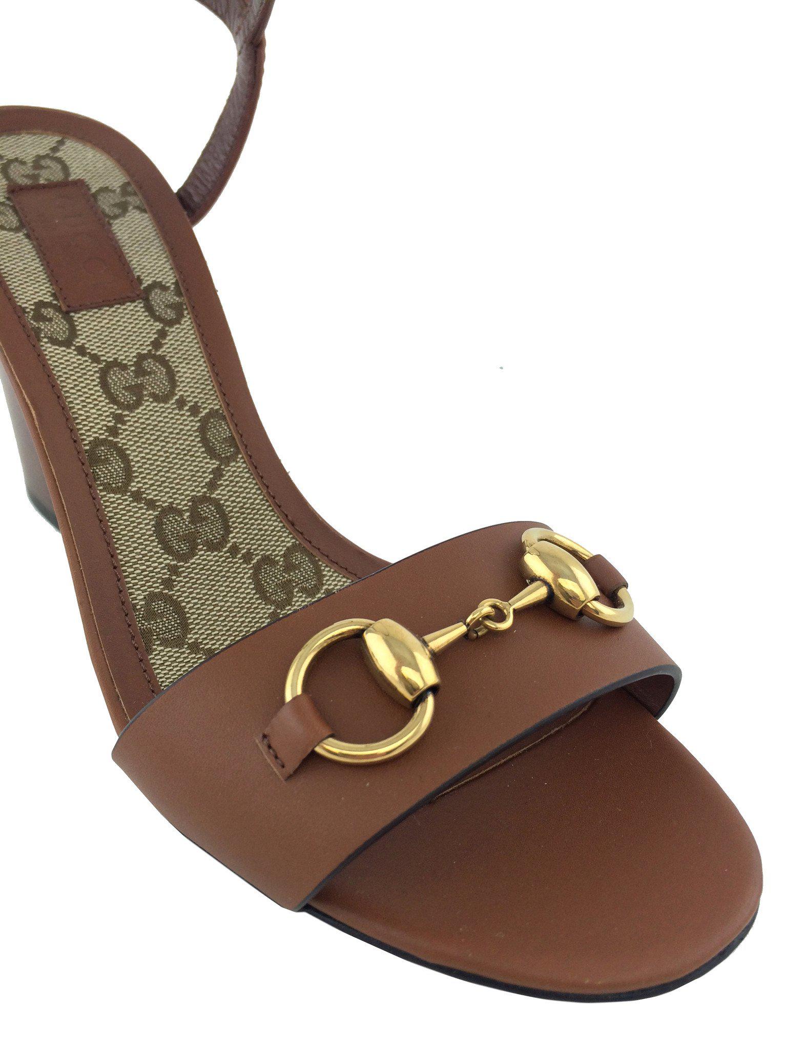 Gucci Horsebit Leather Sandals Size 7.5