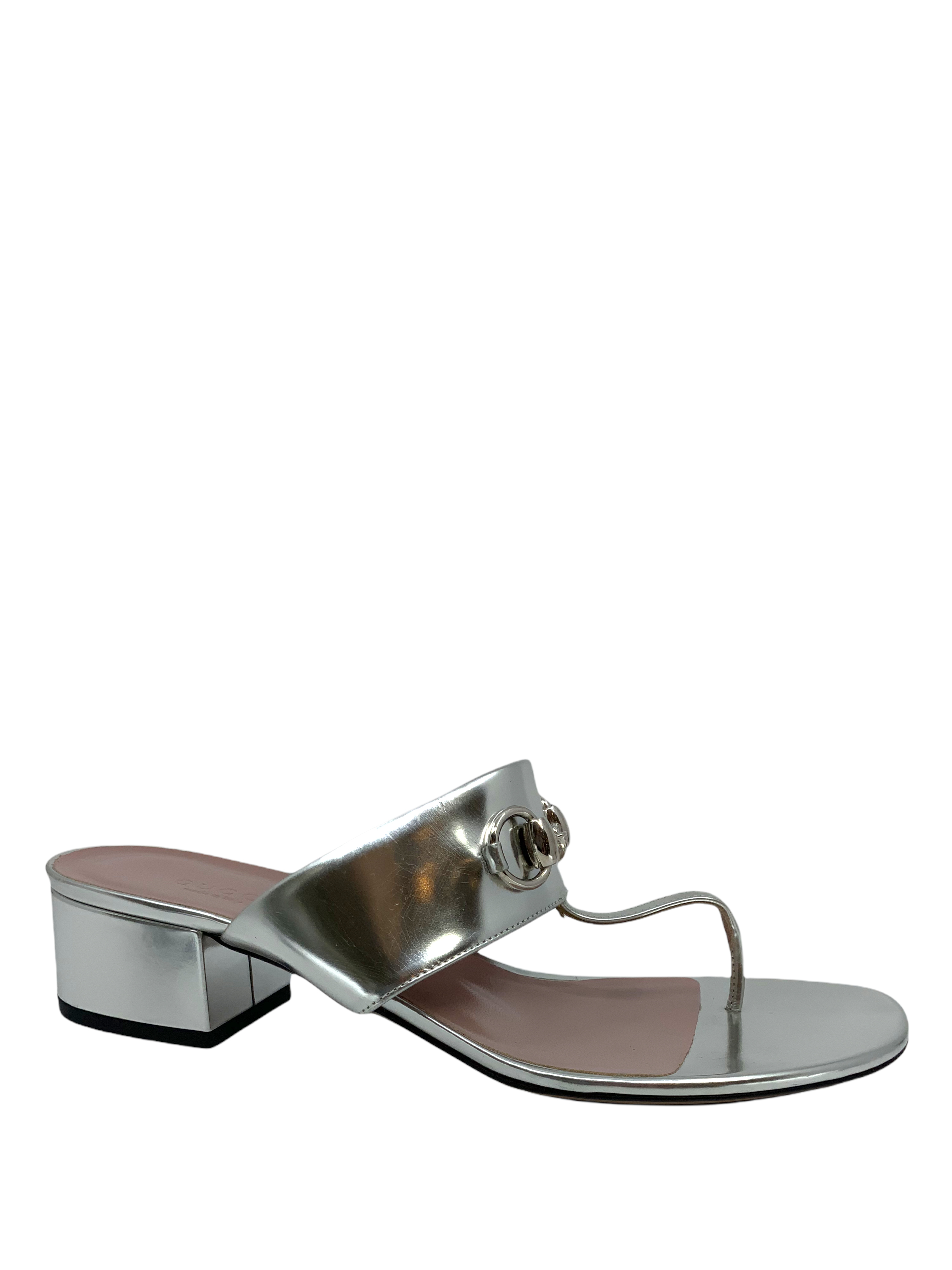 Gucci Patent Leather Horsebit Thong Sandals Size 9 - Buy Now