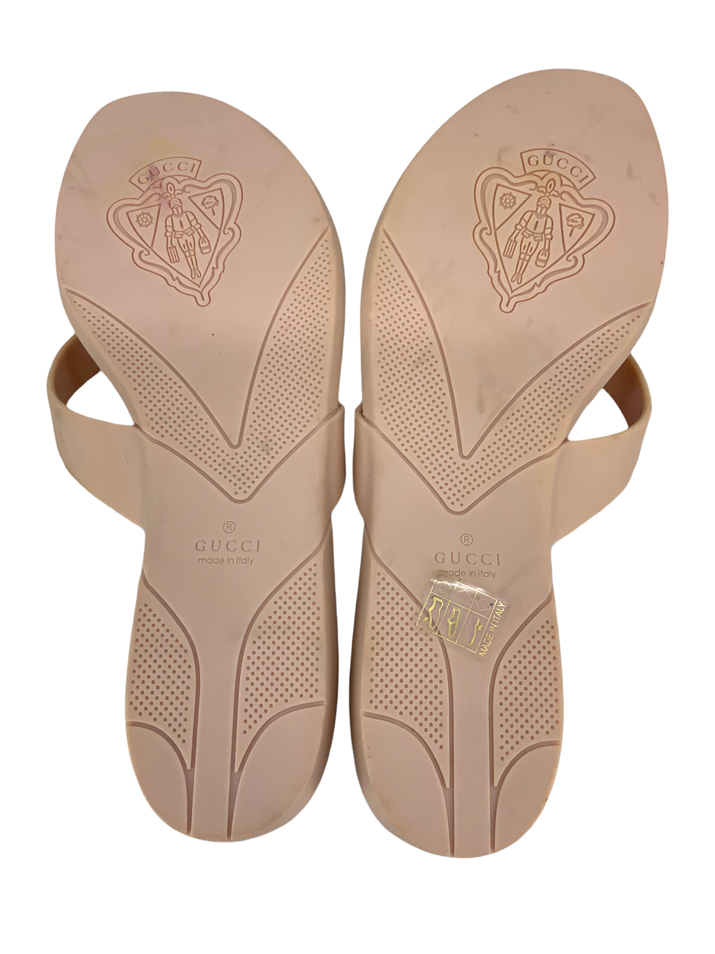 Gucci Rubber Thong Sandals Size 10