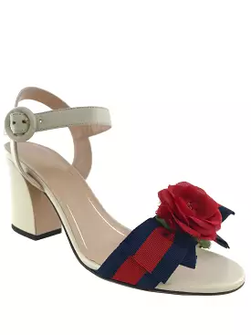 Gucci Silk Flower Sandals - Size 7