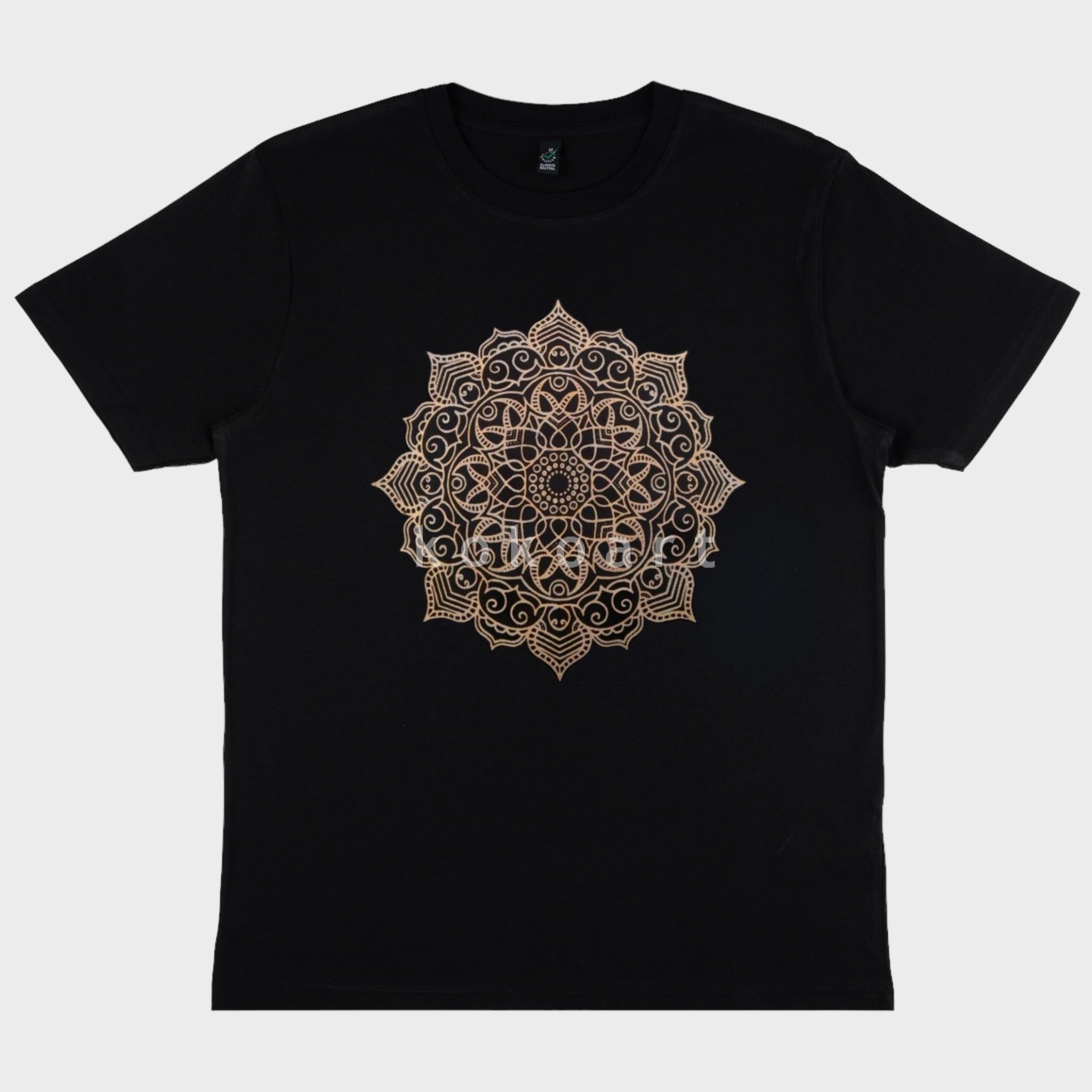 Hand painted mandala organic cotton clothing