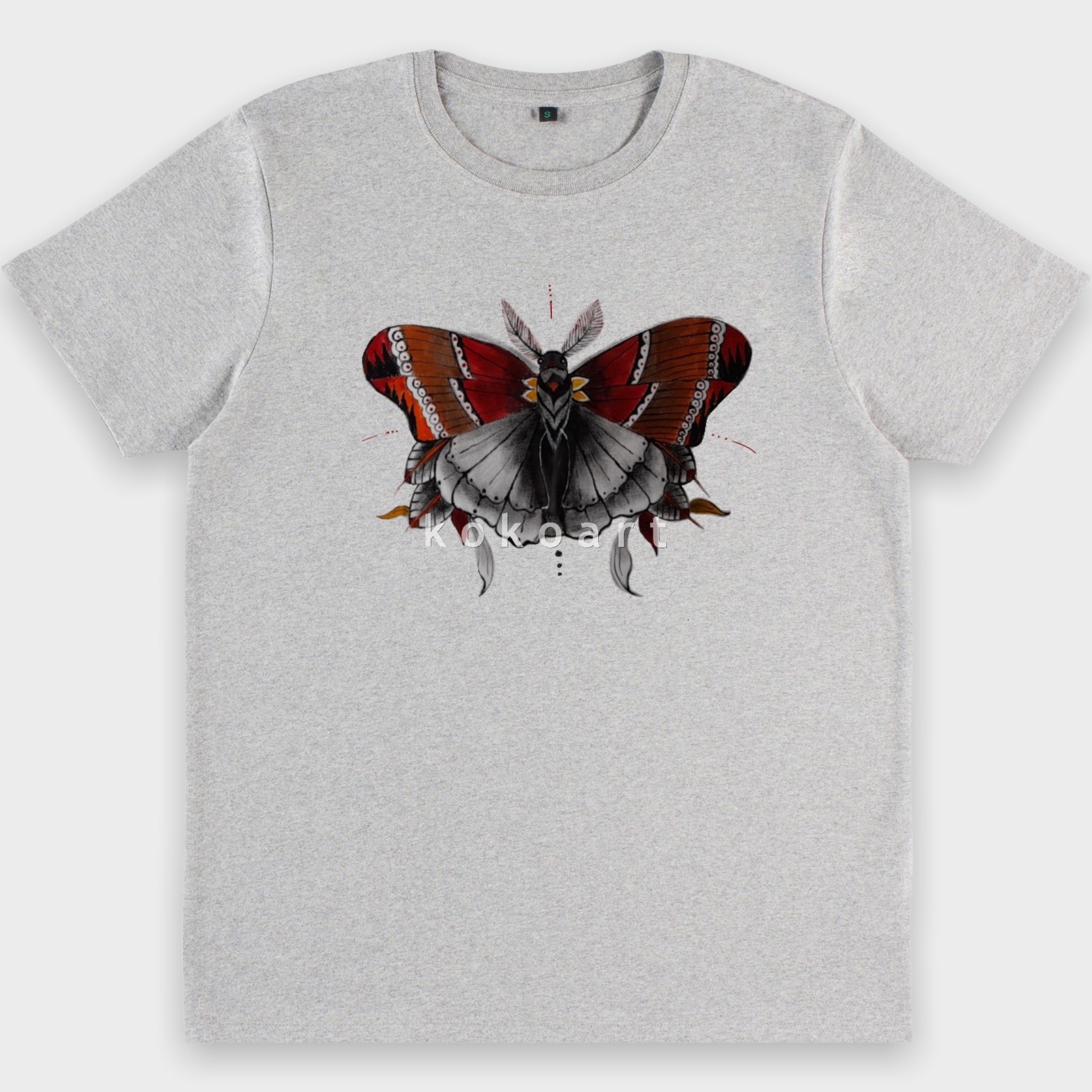 Hand-painted Organic Cotton Clothing with Butterfly Design