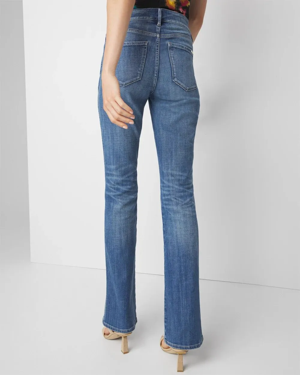 High-Rise Novelty Pocket Flare Jeans in Everyday Soft Denim