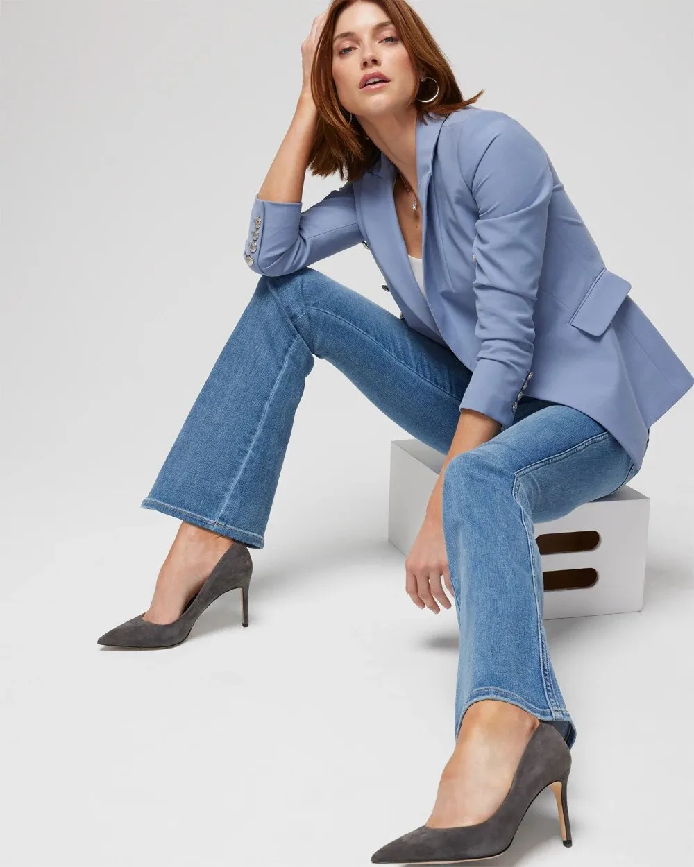 High-Rise Skinny Flare Jeans in Everyday Soft Denim