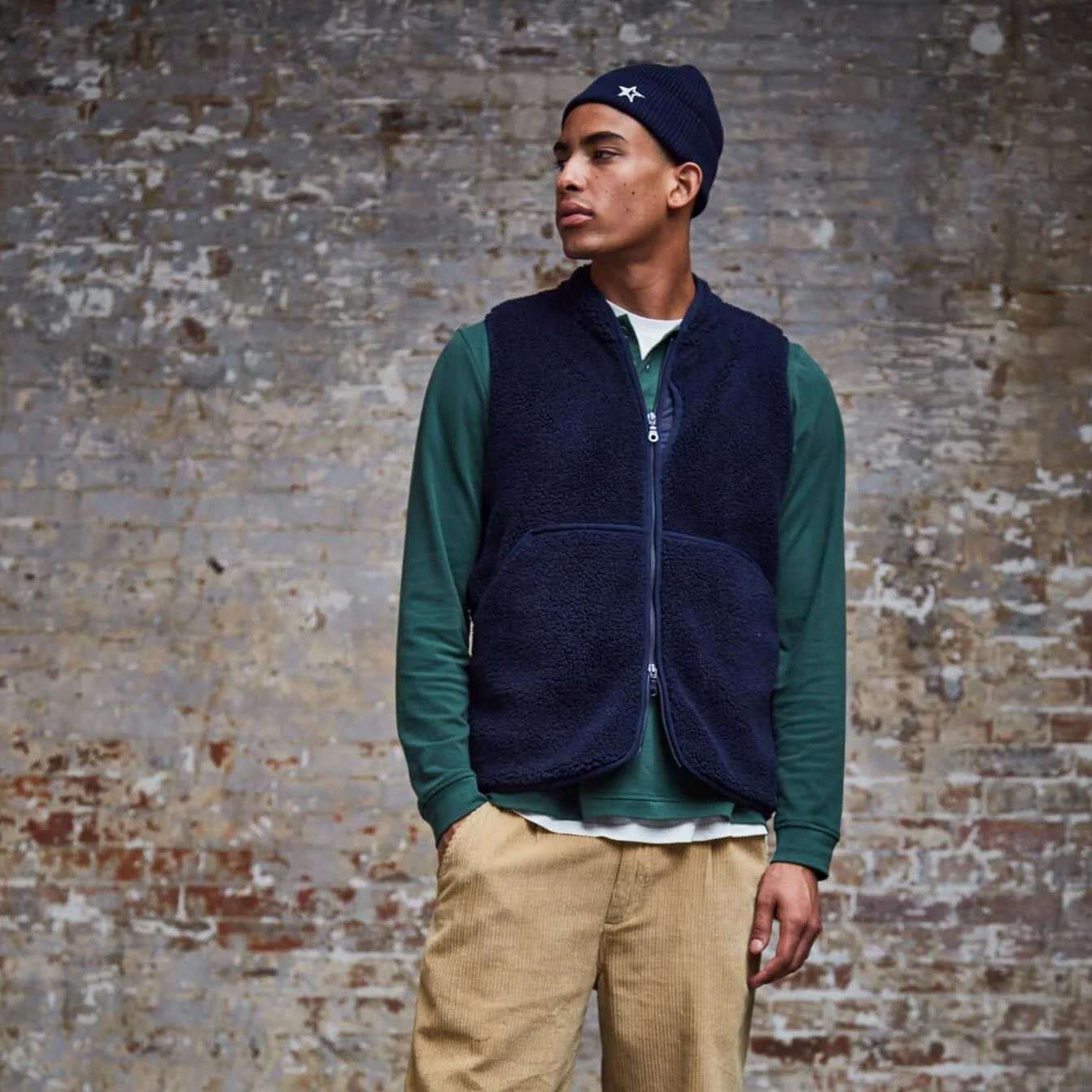 Himalayas Fleece Vest Navy Blue