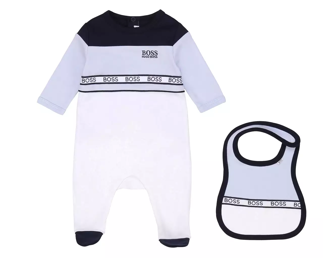 Hugo Boss Baby J98292 V21 Pale Blue All In One Bib Set