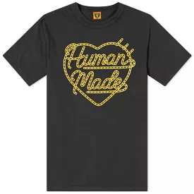 Human Made Black Rope Heart T-Shirt