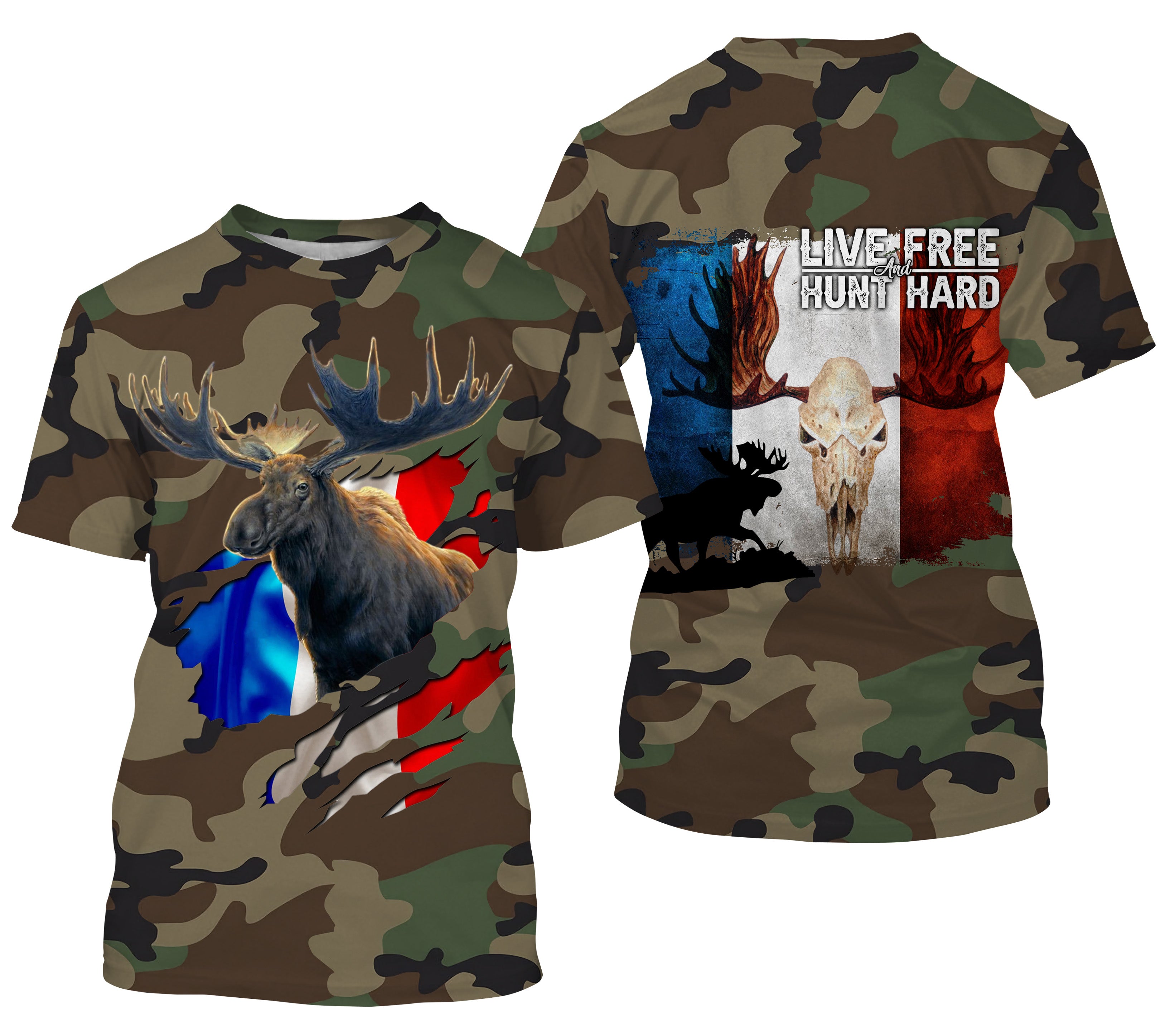 Hunting Deer, Military Camo Hunting, Hunting Gift, Live Free - Hunt Hard, T-Shirt, Hoodie, Anti Apparel