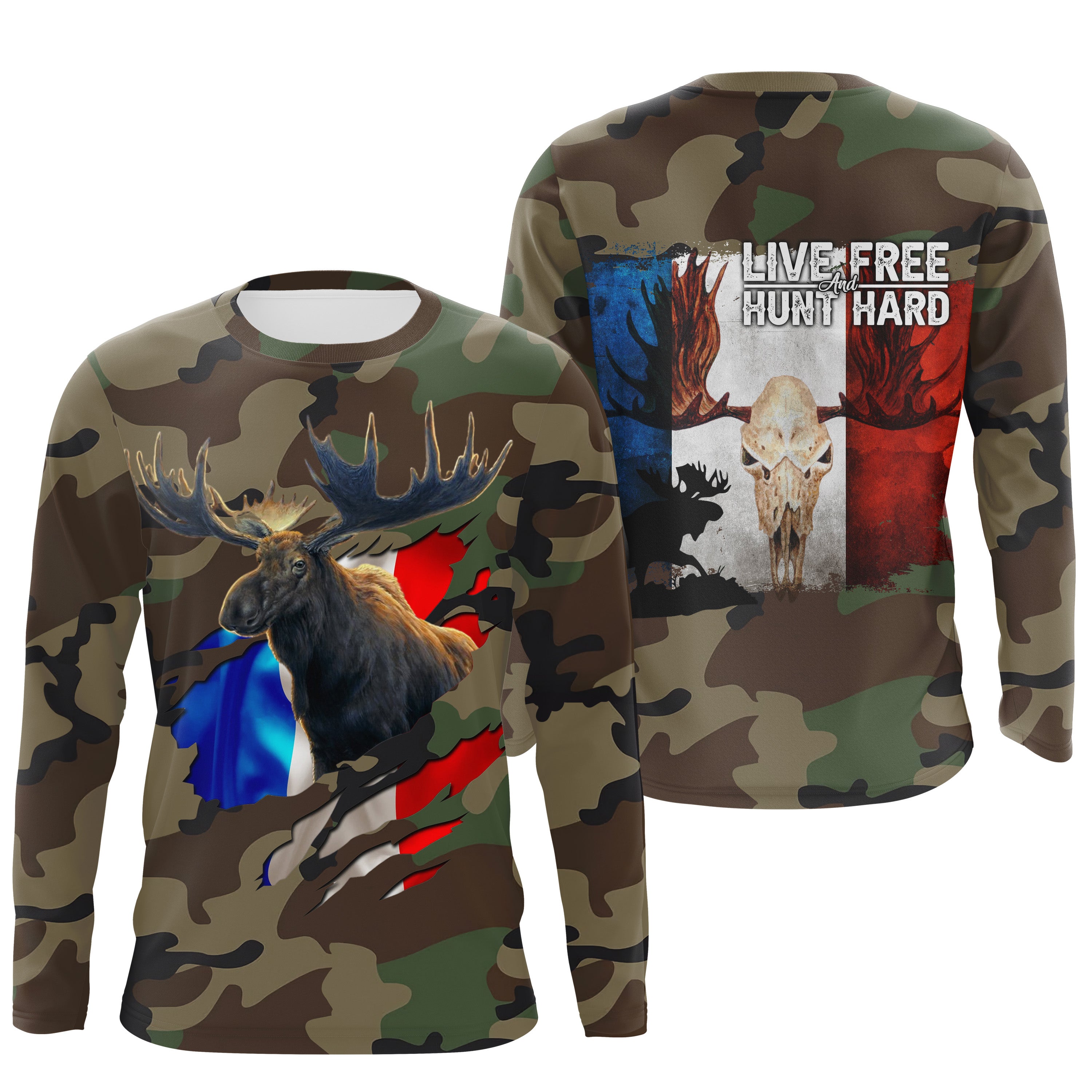 Hunting Deer, Military Camo Hunting, Hunting Gift, Live Free - Hunt Hard, T-Shirt, Hoodie, Anti Apparel