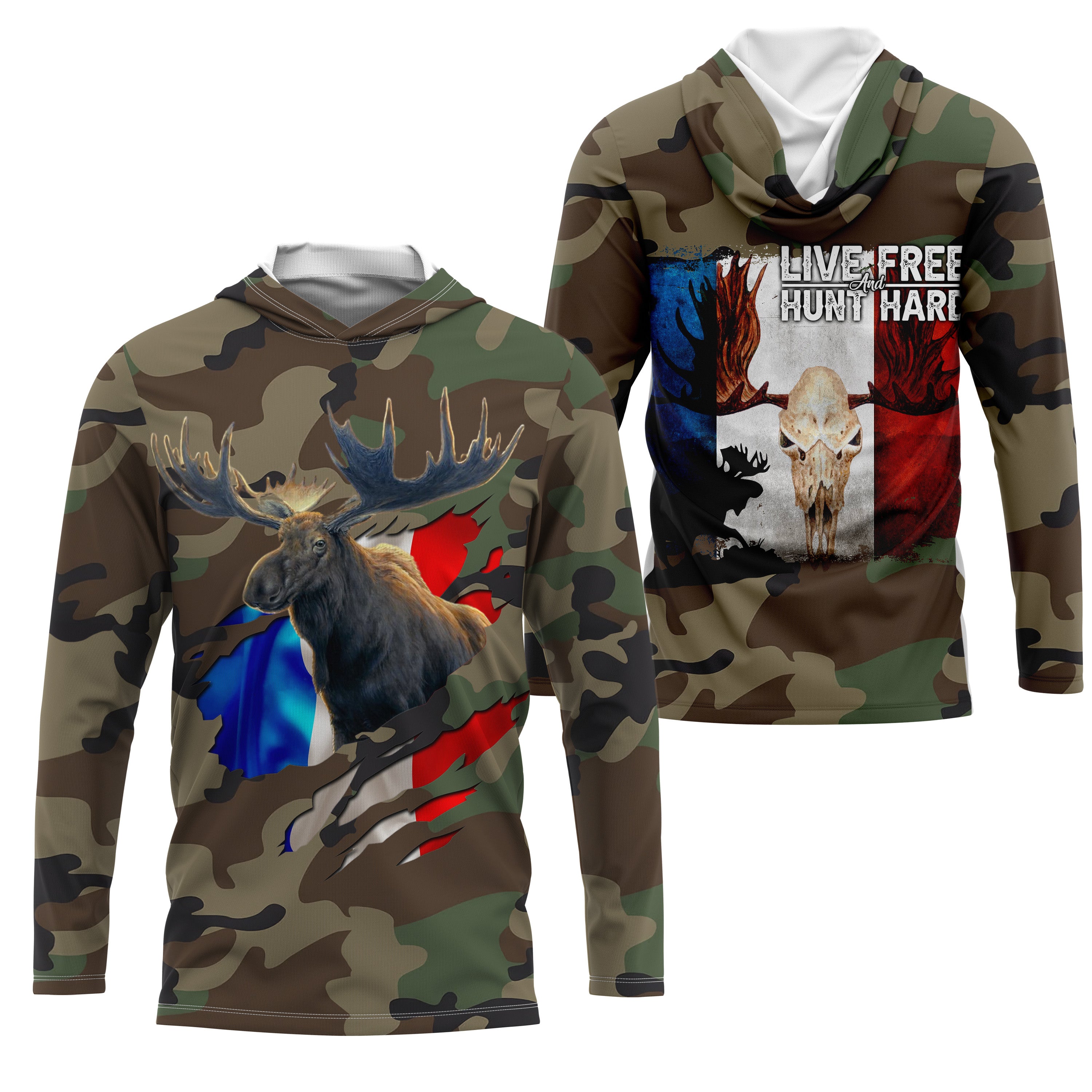 Hunting Deer, Military Camo Hunting, Hunting Gift, Live Free - Hunt Hard, T-Shirt, Hoodie, Anti Apparel