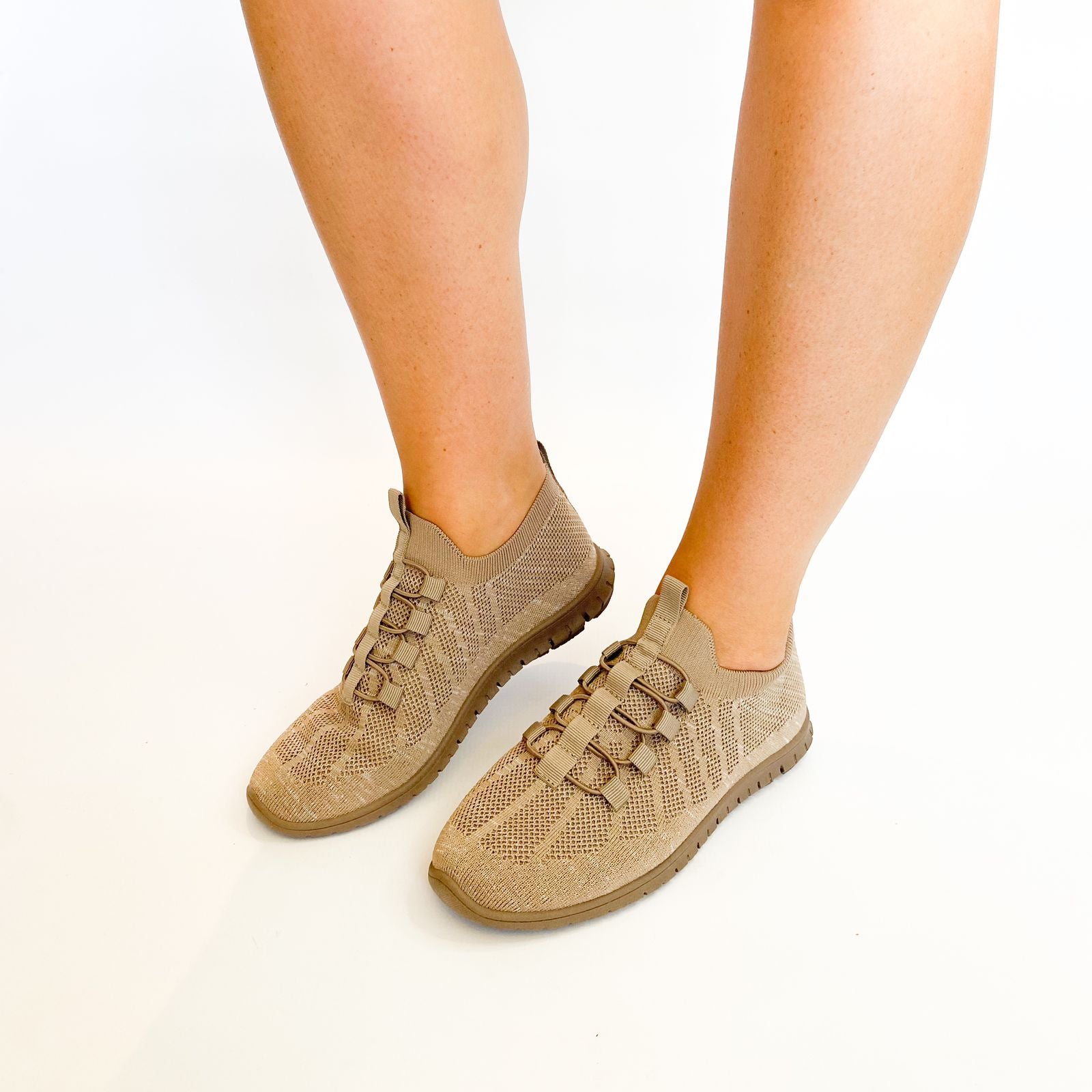 Hush Puppies taupe slip on sneaker