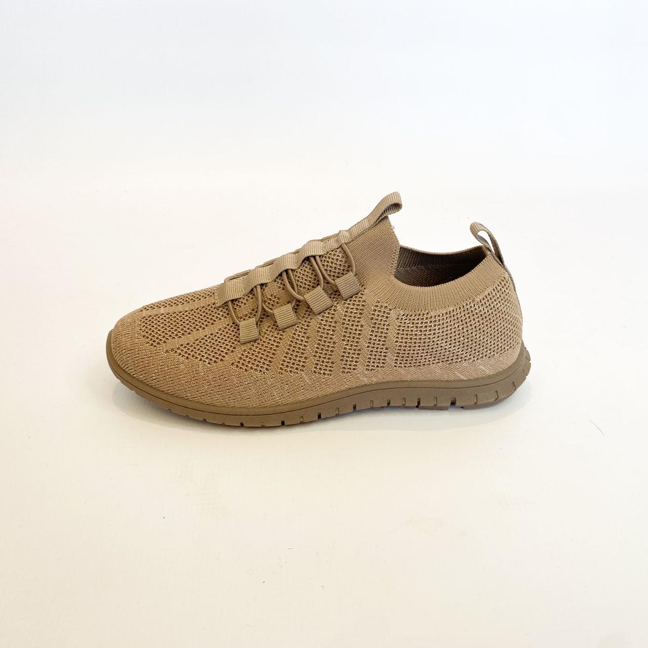 Hush Puppies taupe slip on sneaker