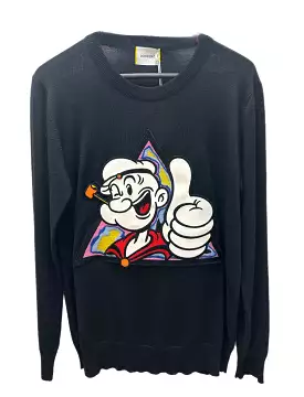 Iceberg Popeye Comics Sweater with Thumbs Up Design