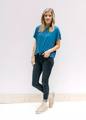 Indigo Cropped Tee