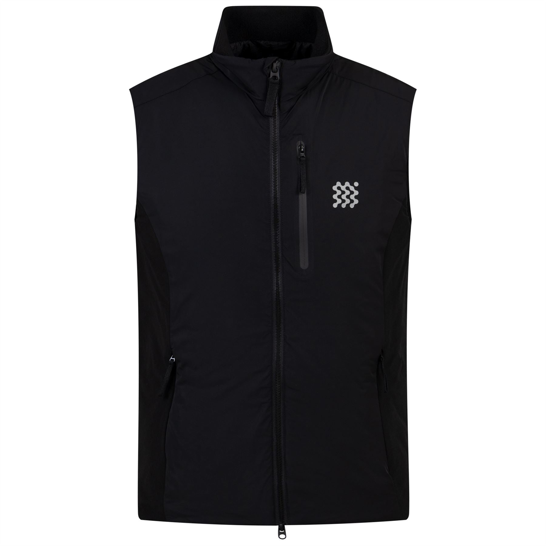 insulated black woven gilet 2024