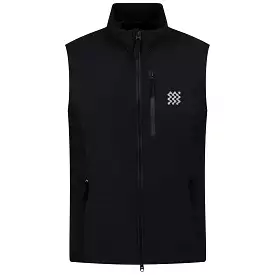 insulated black woven gilet 2024