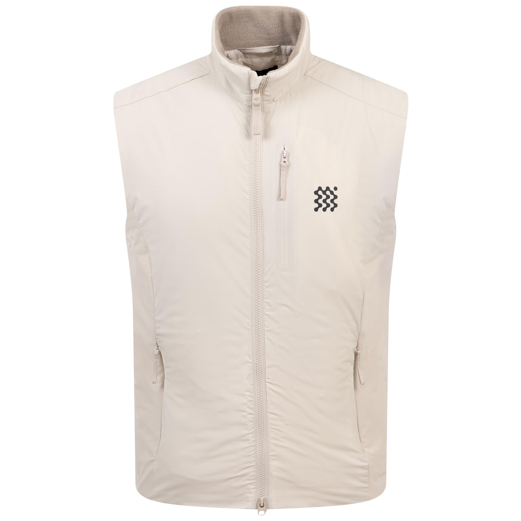 Insulated Woven Gilet in Ivory Beige - Spring/Summer 2024