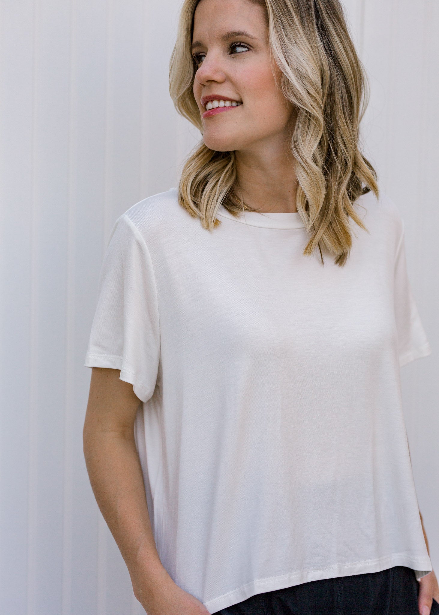 Ivory Cropped Tee