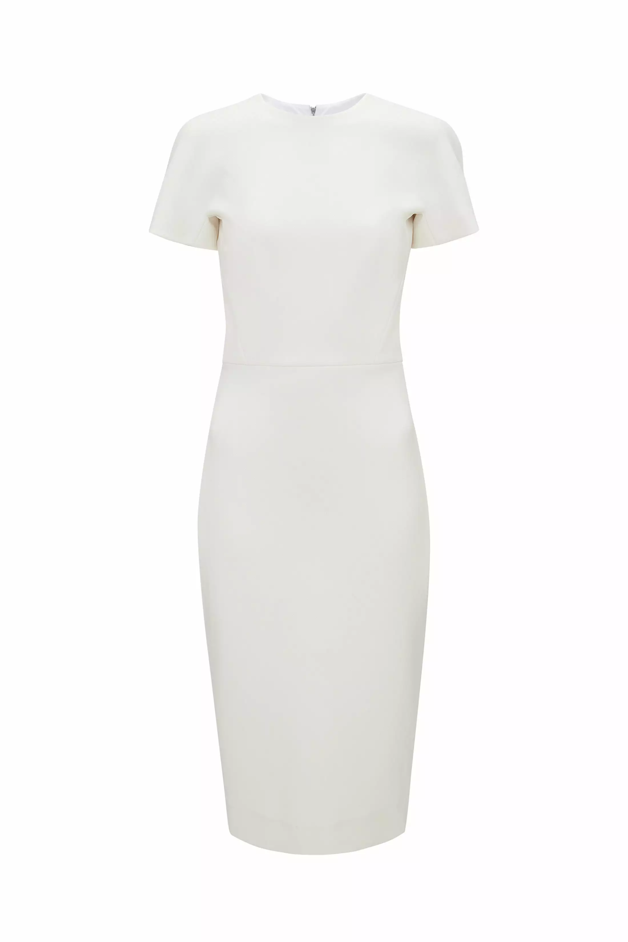 Ivory Fitted T-Shirt Dress.