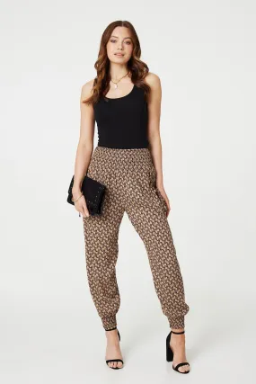 Izabel London Printed High Waist Tassel Harem Pants