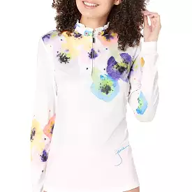 Jamie Sadock Polo Shirt Long Sleeve Wildflower White