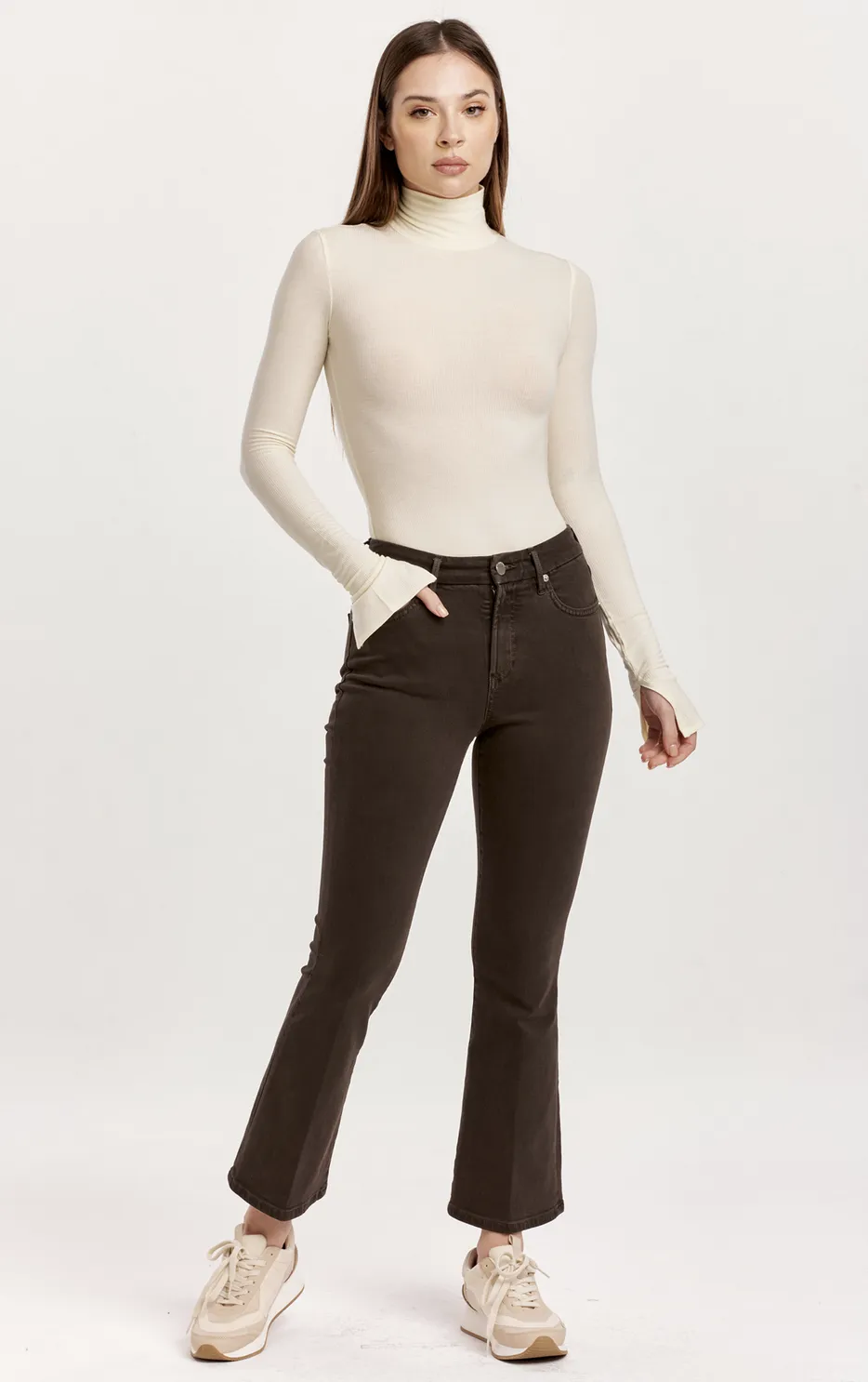 JEANNE HIGH RISE CROPPED FLARE Jeans