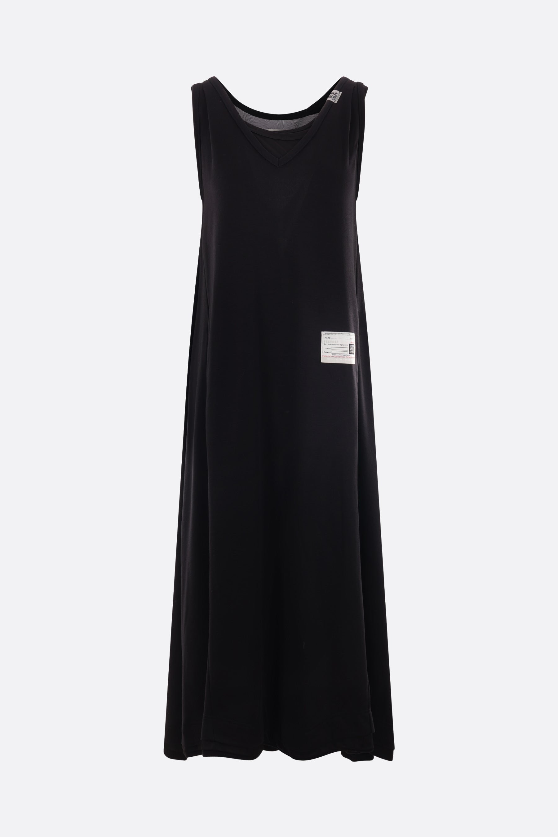 Jersey sundress with layered flounce trim