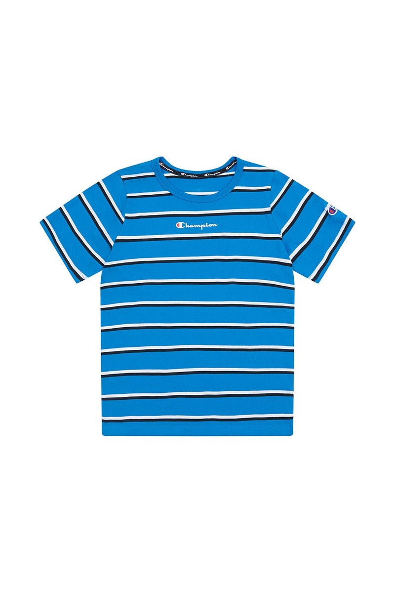 Junior Blue Stripe Tee by Champion