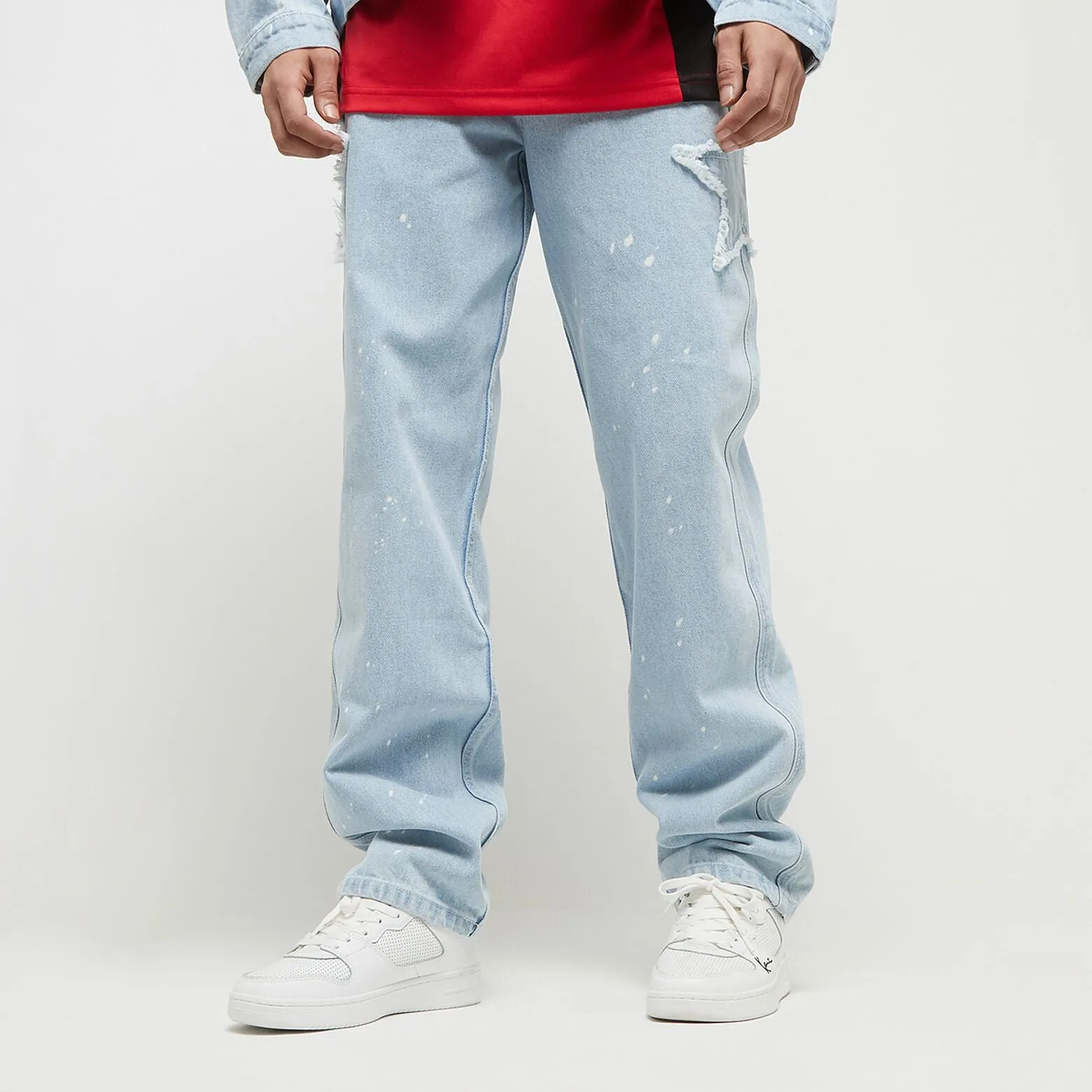 Karl Kani Original Gangster Baggy Paint Splatter Denim Jeans