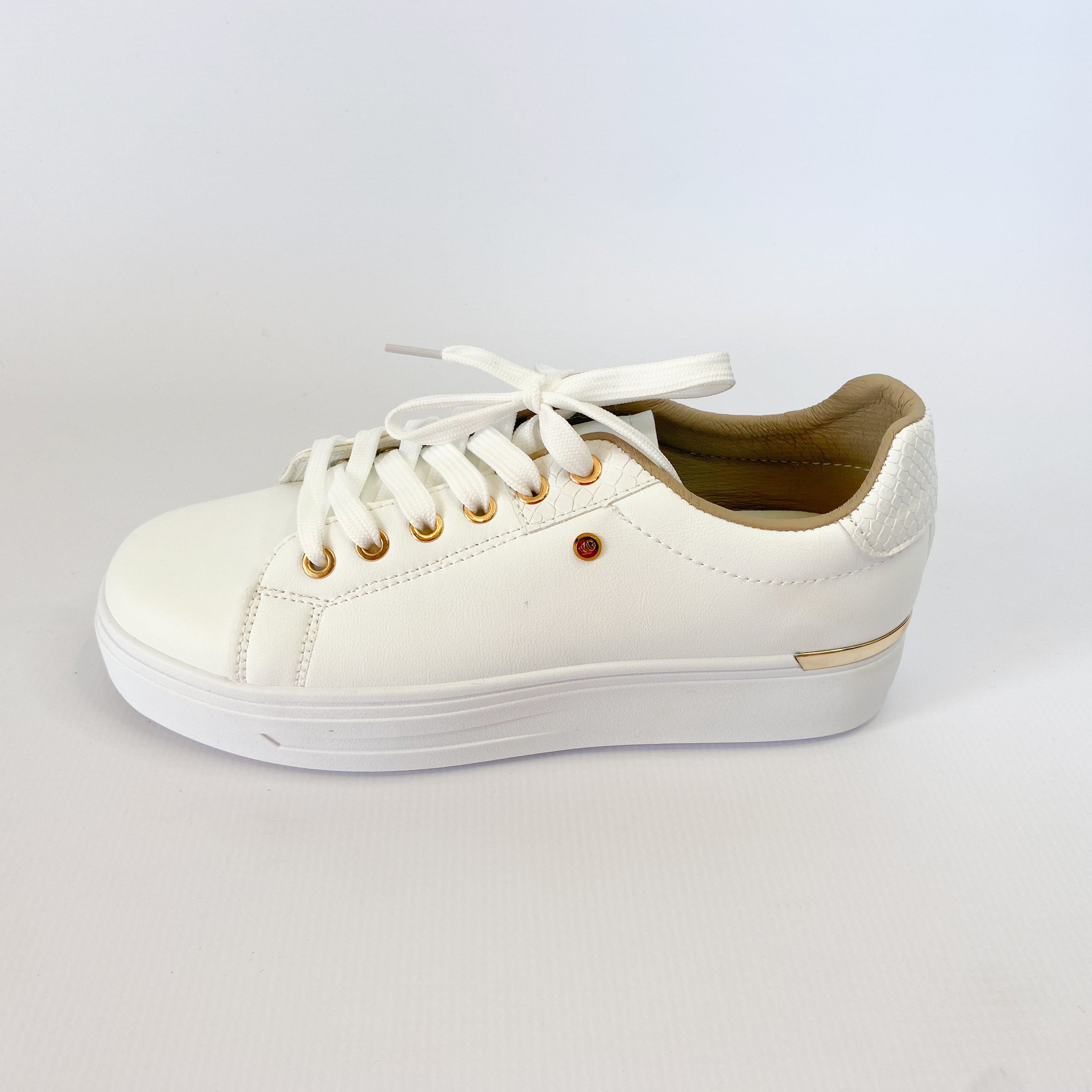 KG white gold eyelet sneaker