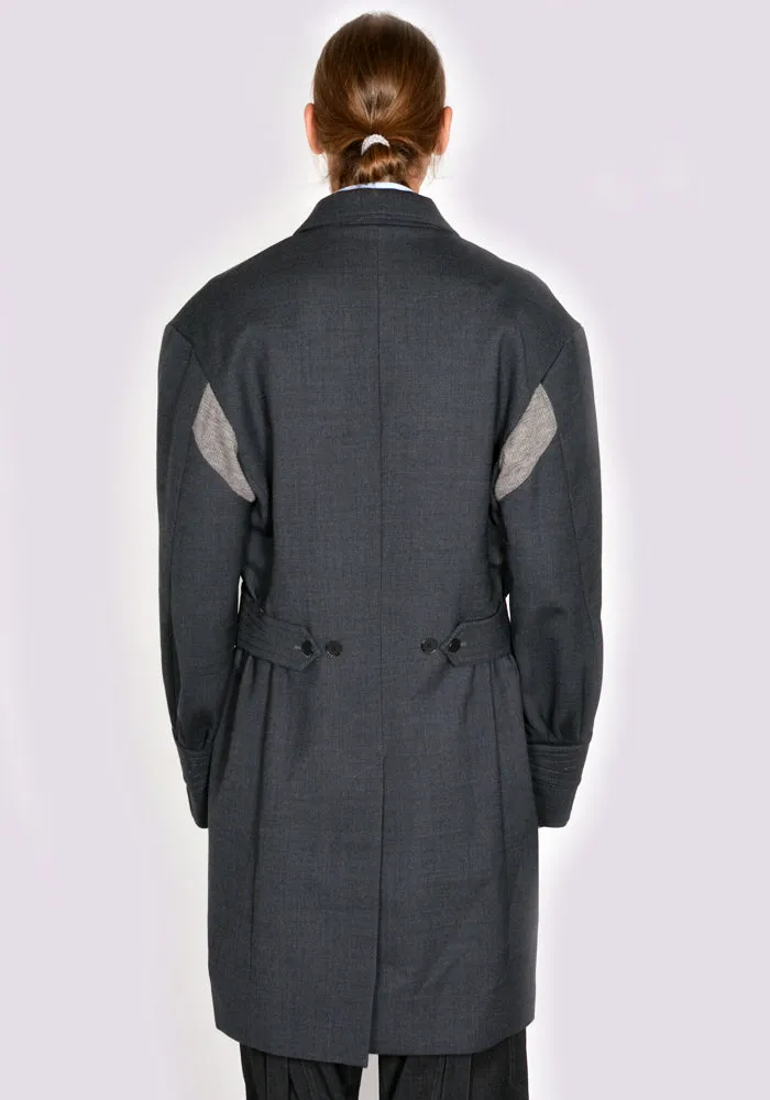 Kiko Kostadinov Kkaw23j02-27 Solon Long Coat Shadow Grey Ash Grey