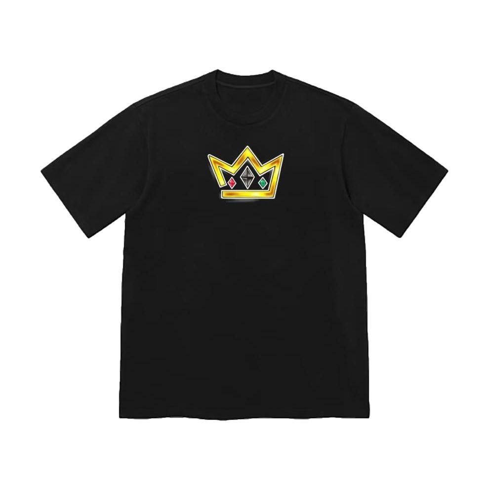 King Skateboards Black T-Shirt with Royal Jewels Design