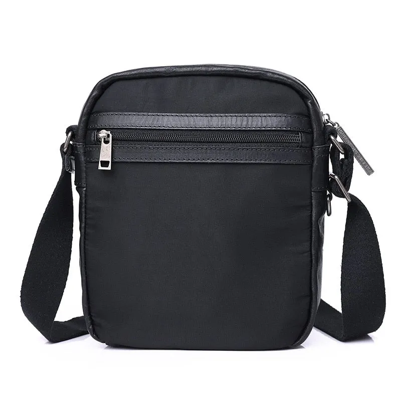 Korean Men's Outdoor Sports Shoulder Messenger Bag in Genuine Leather