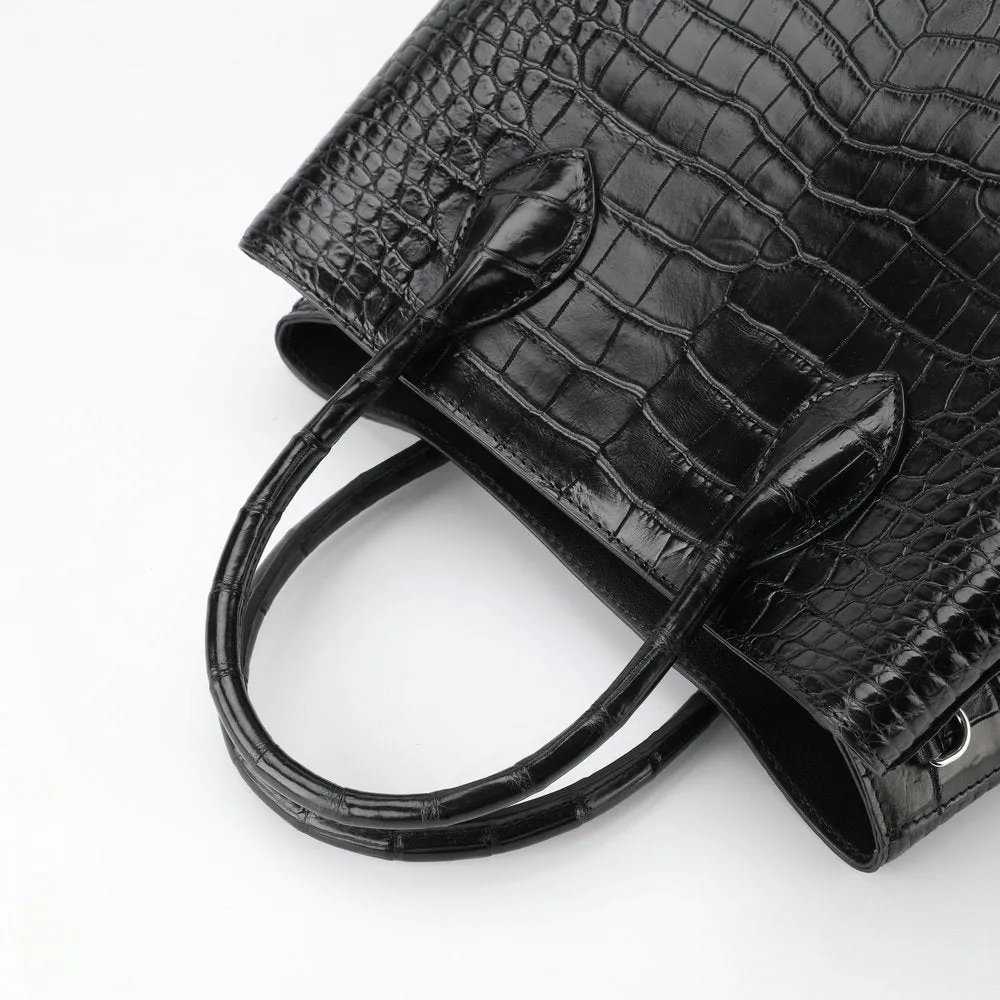 Large Capacity Crocodile Skin Women's Shoulder Messenger Handbag